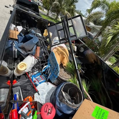 Trailer full of household junk